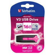 VERBATIM 16GB V3 USB3.0 Pink Store\&#39;n\&#39;Go V3; Rectractable