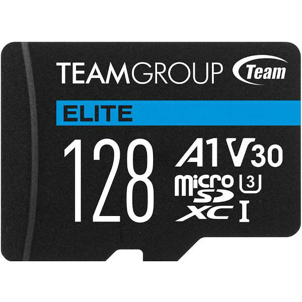 TEAM ELITE uSDXC 128GB UHS-I U3 V30 A1 R/W up to 100/50MB/s Micro SD Card