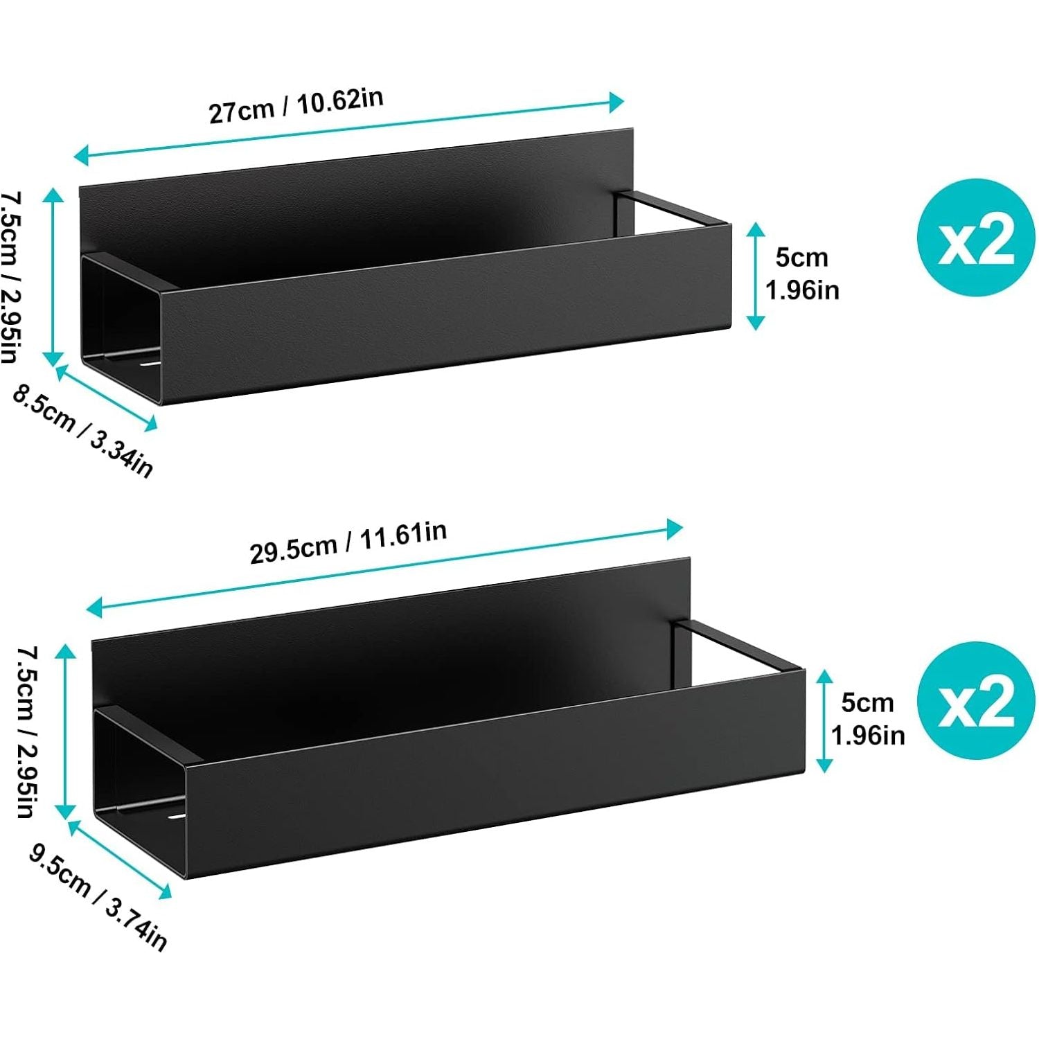 4 pack Magnetic Fridge Spice Rack