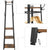 Coat Rack with 3 Shelves with Hooks Rustic Brown and Black