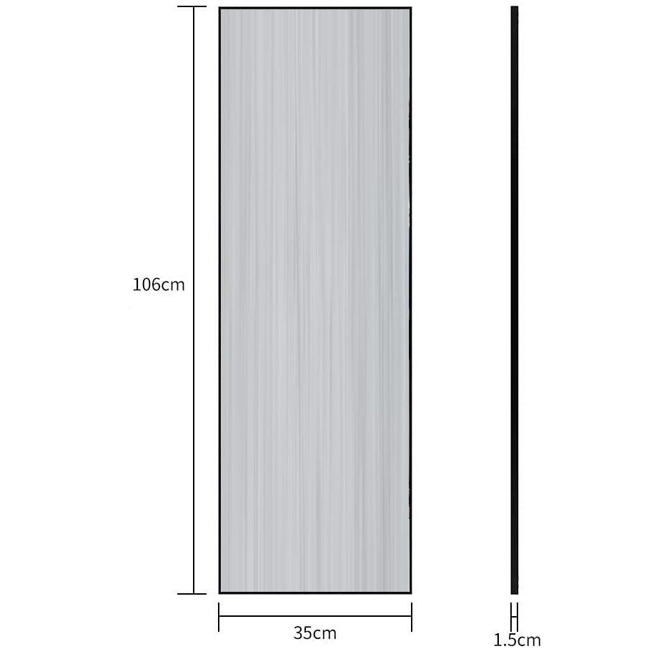 Full-Length Mirror Long Standing for Bedroom and Bathroom (106 x 35 cm, Black)