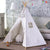 5 Poles Giant Kids Teepee Tent (Natural Canvas)