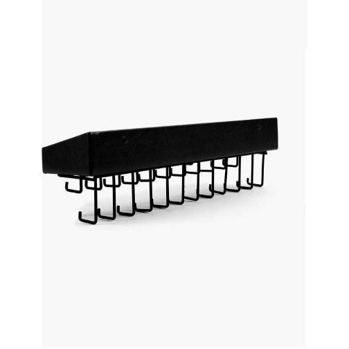 Wall Mount Hanging Jewellery Organiser Holder with 23 Hooks (Black)