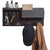 Wood Entryway Coat Rack with 2 Leather Tray(Brown)