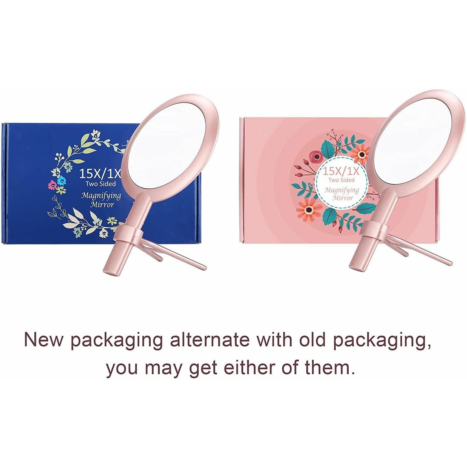 20X Magnifying Hand Mirror Two Sided Use for Makeup Application, Tweezing, and Blackhead/Blemish Removal (15 cm Silver)