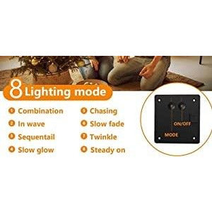 200 Waterproof LED Solar Fairy Light Outdoor with 8 Lighting Modes for Home,Garden and Decoration