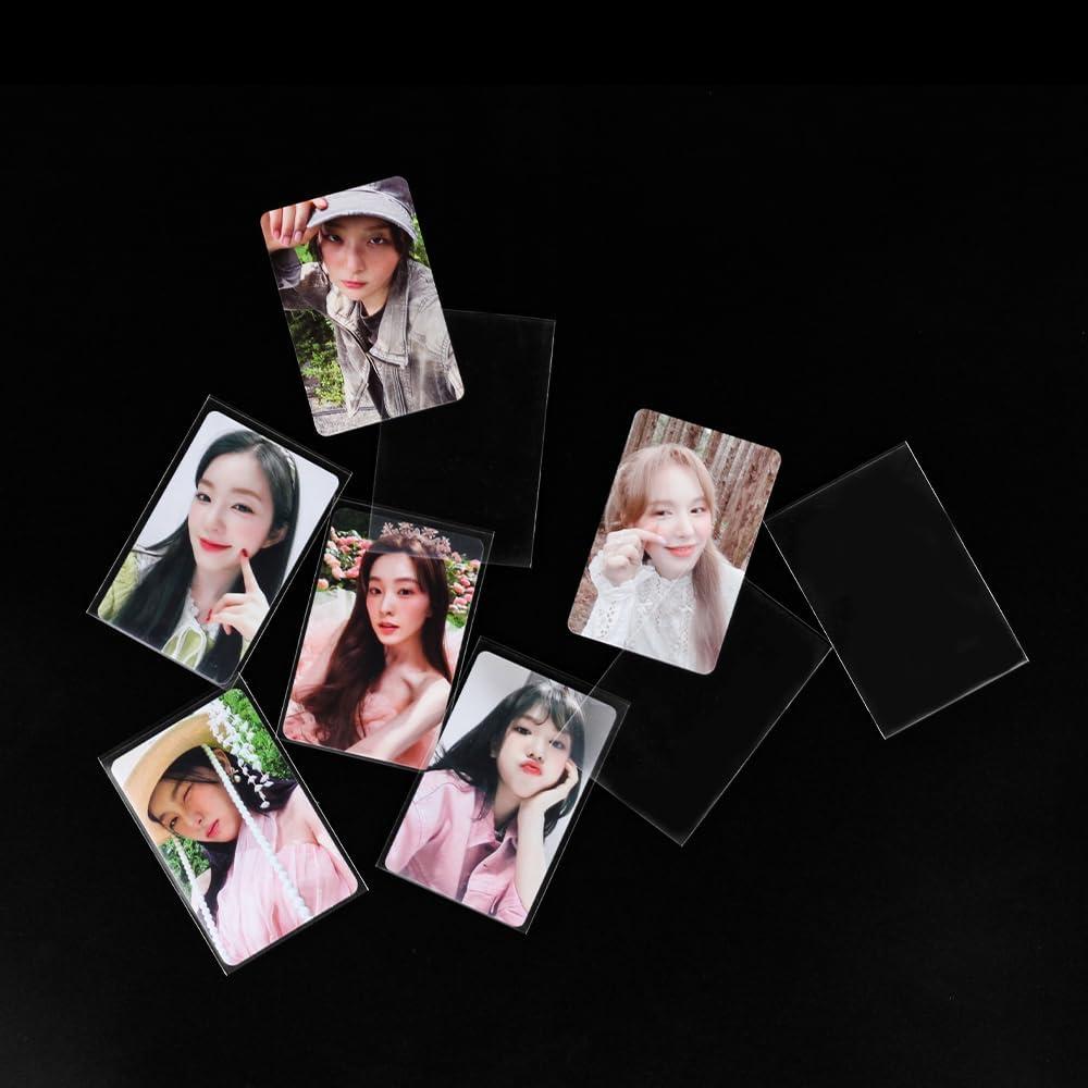 100 Packs Photocard Sleeves, 200Microns Kpop (Unsealable)