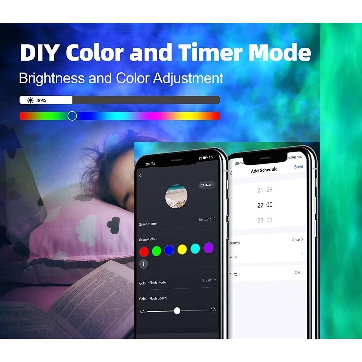 Star Projector Galaxy Light Bedroom connected with Alexa and Google Home
