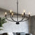 Vintage Candle Farmhouse Chandelier, 6-light, Black