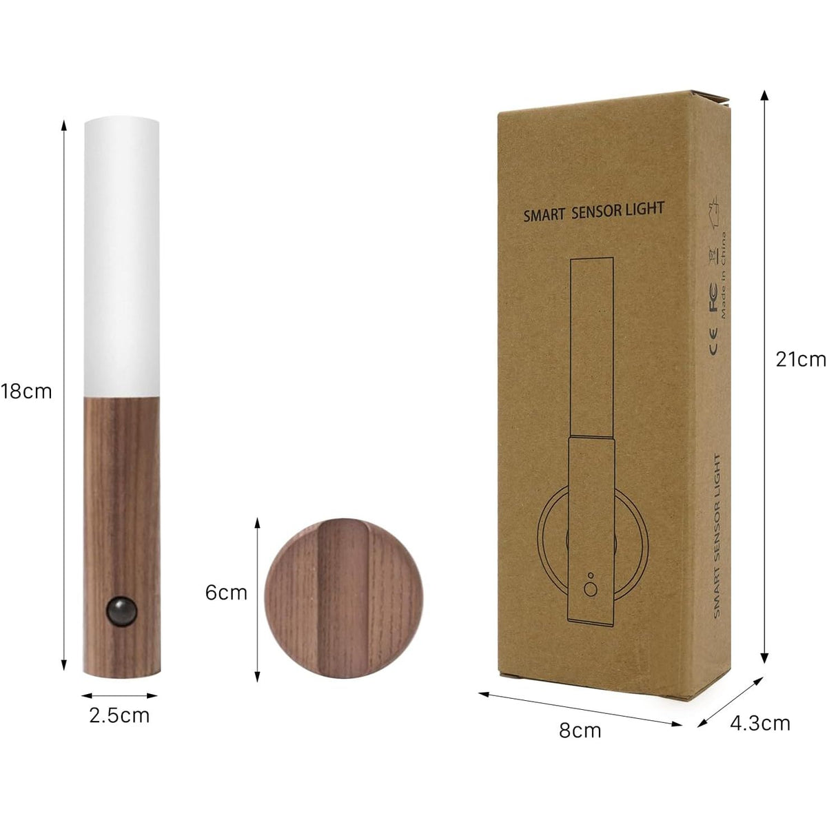 Motion Sensor Wall Light Indoor, LED Rechargeable, 1pc