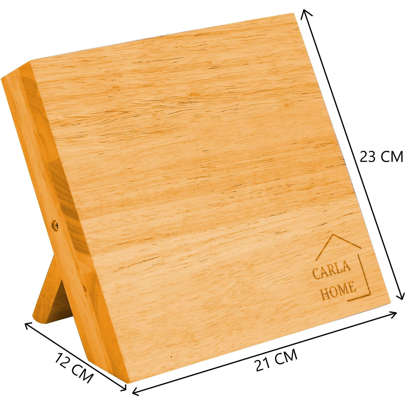 Natural Bamboo Magnetic Knife Block Holder with Strong Magnets for Home Kitchen Storage & Organisation