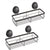 2 Pack Rectangular Corner Shower Caddy Shelf Basket Rack with Premium Vacuum Suction Cup No-Drilling for Bathroom and Kitchen