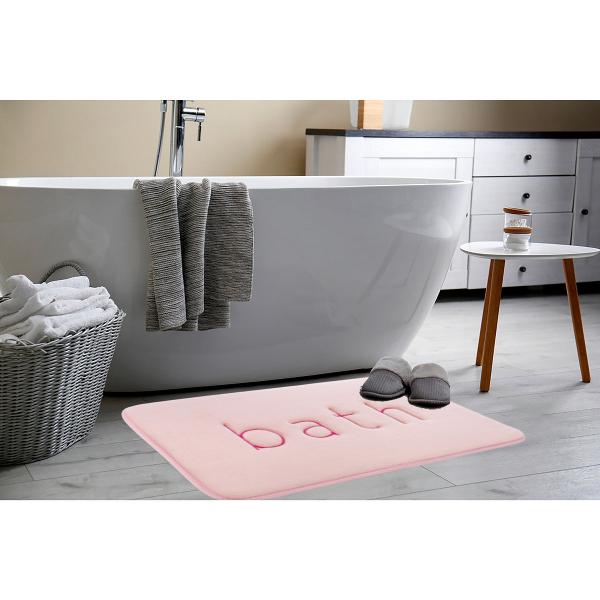 Extra Thick Memory Foam & Super Comfort Bath Rug Mat for Bathroom (60 x 40 cm, Pink)