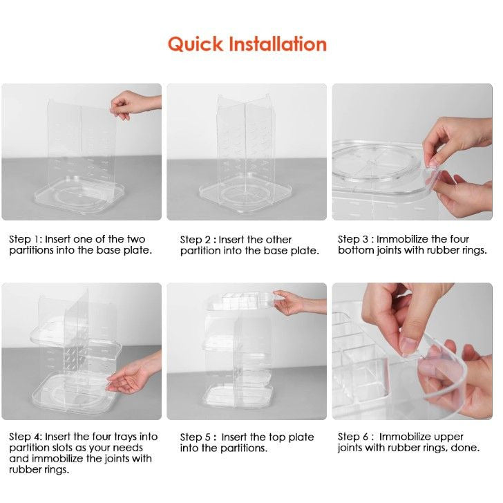 360 Rotating Large Capacity Makeup Organizer for Bedroom and Bathroom (Pink)