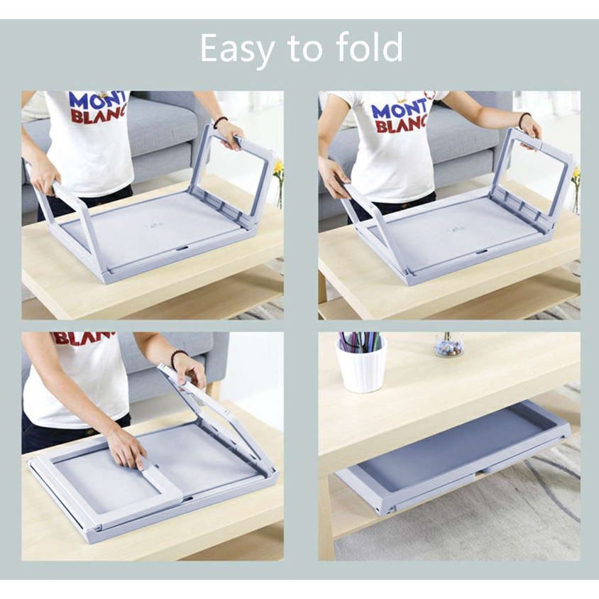 Multifunction Laptop Bed Desk with foldable legs for Home Office (Blue)