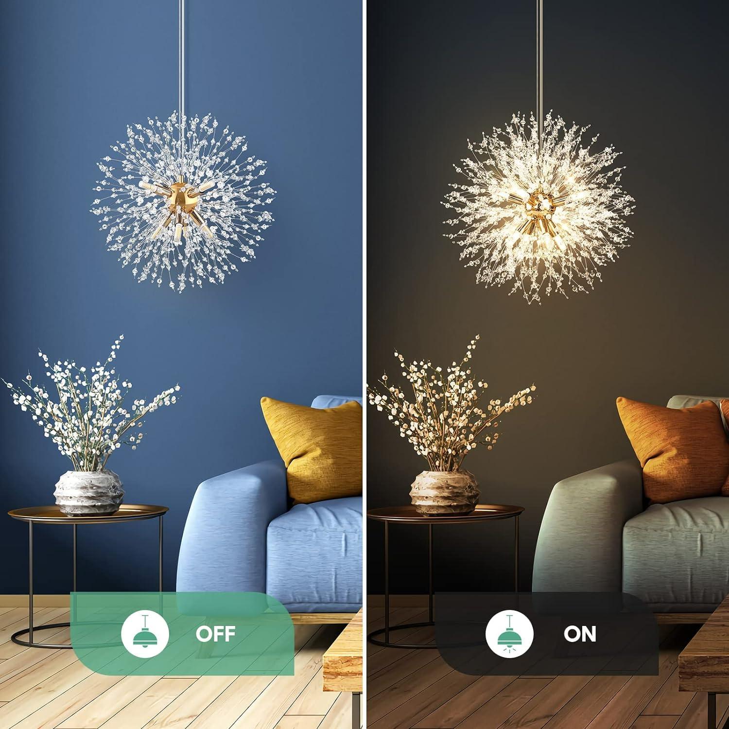 Modern Crystal Chandelier Firework, 8 Lights