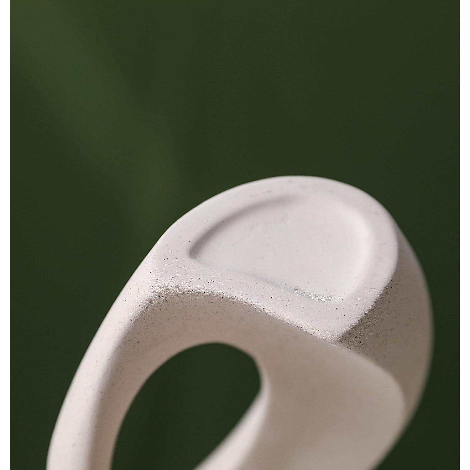 Ceramic Set of 2 Creative White Vases for Home Decor