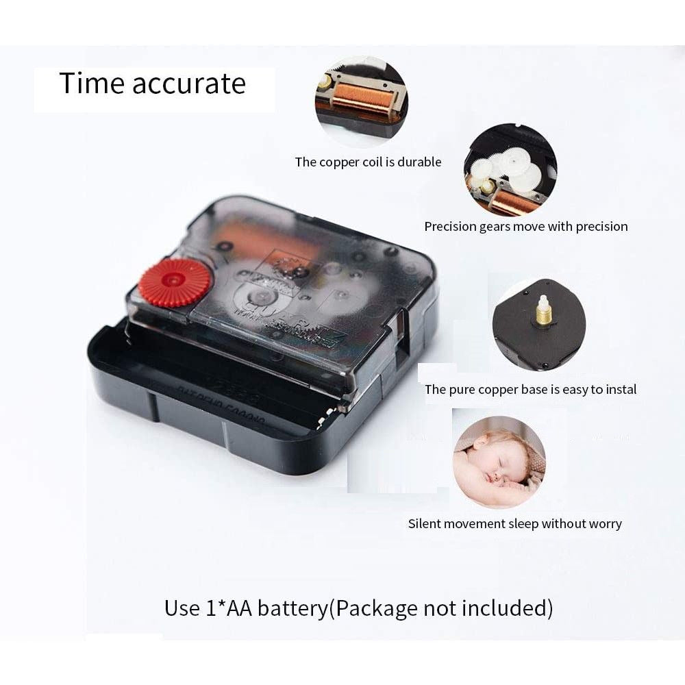 DIY Wall Clock Modern Frameless Large 3D Wall Watch Giant Roman Numerals for Home Living Room and Bedroom (Small)