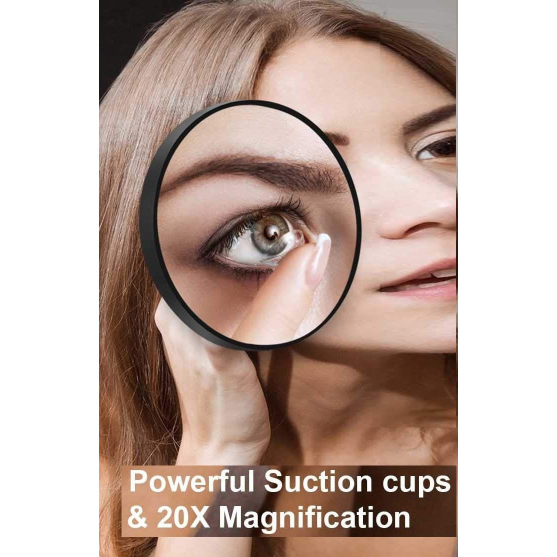 20X Magnifying Mirror and Eyebrow Tweezers Kit for Travel
