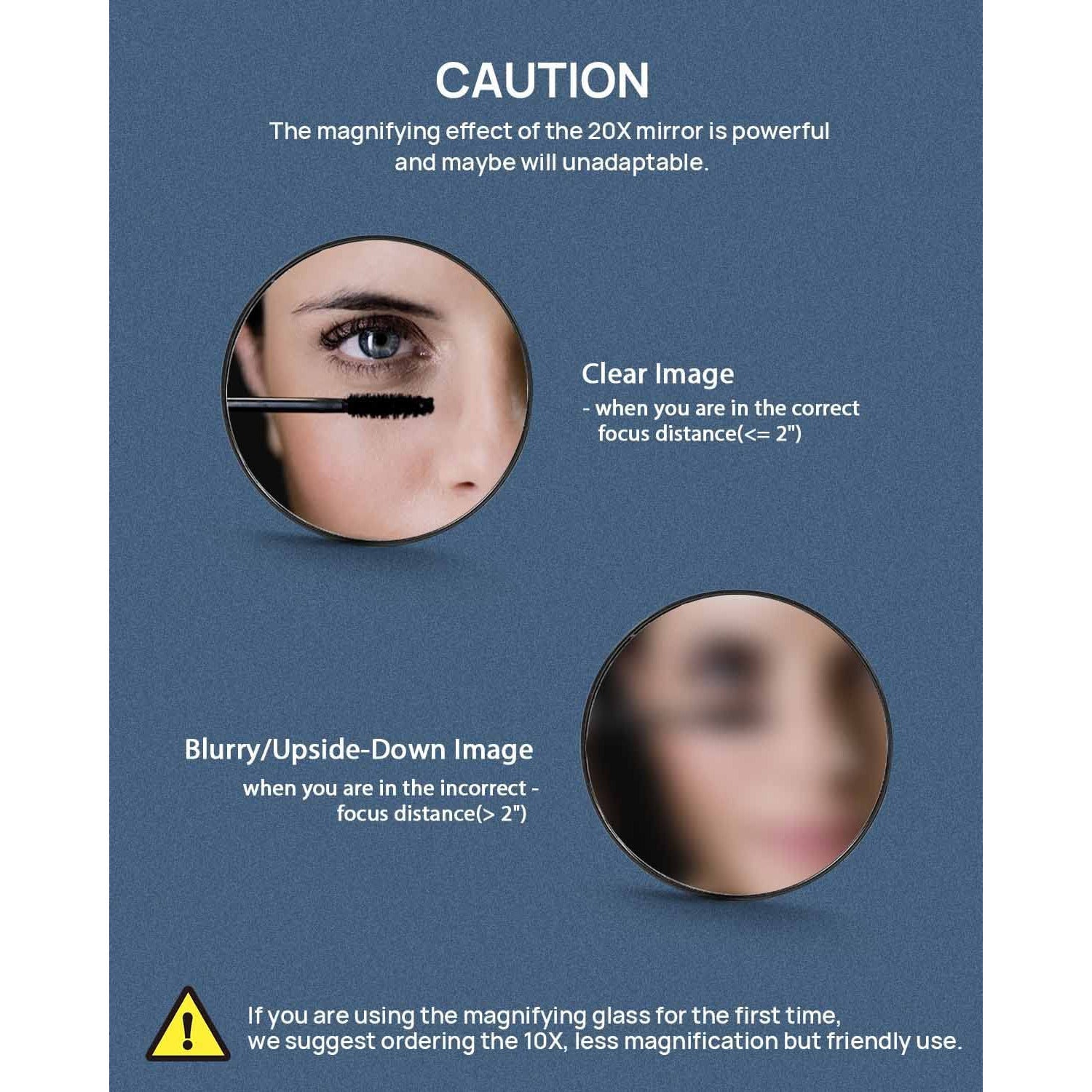 20X Magnifying Mirror and Eyebrow Tweezers Kit for Travel