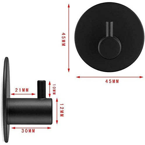 4 Pack Stainless Steel self-Adhesive Wall Hook for Bathroom and Kitchen