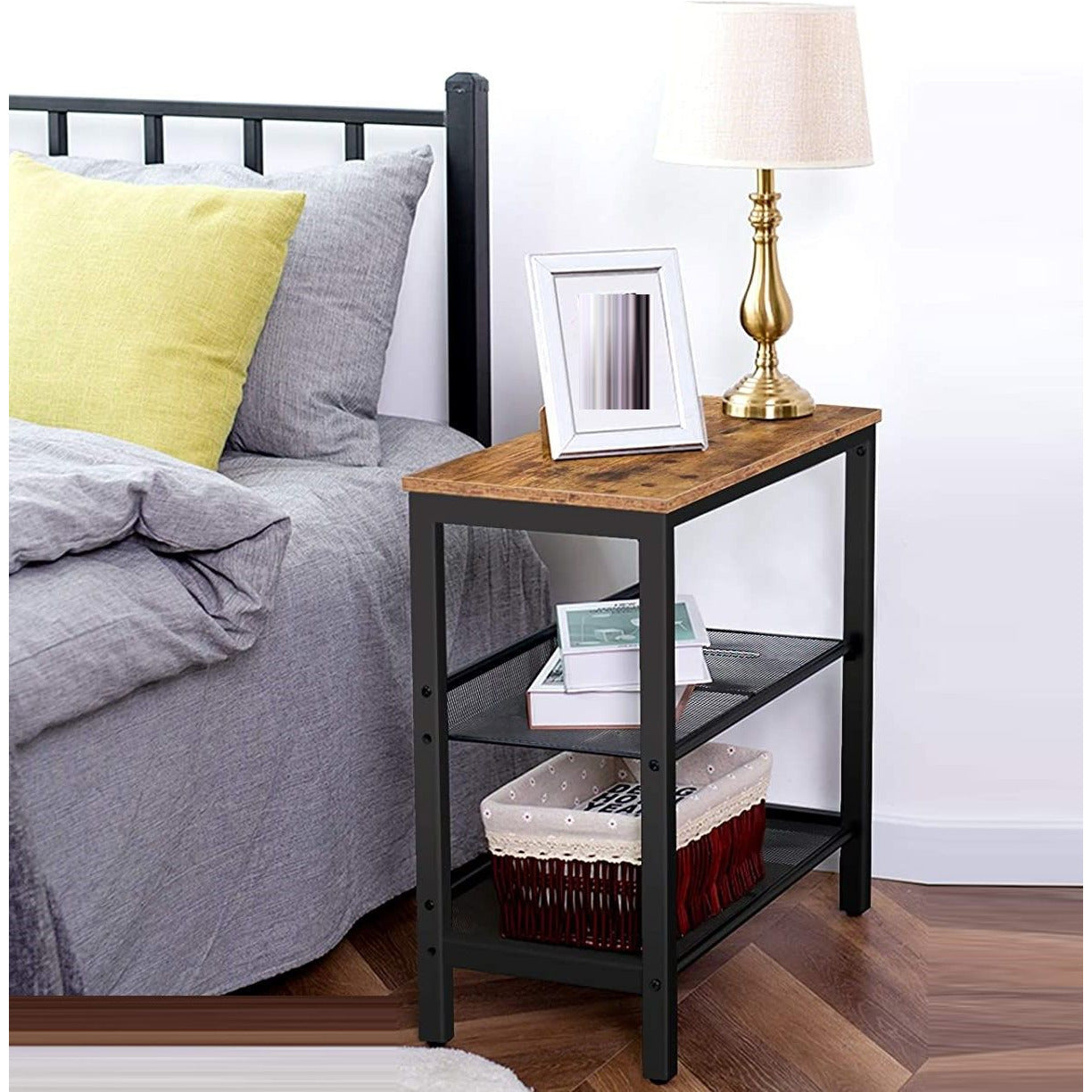 2-Tier Shoe Rack, Industrial Shoe Organizer Storage Bench