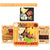 Bamboo Cheese Board and Knife Set with Cutlery including Slate Rock Tray, 4 Stainless Steel Knife & Thick Wooden tray