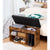 Shoe Storage Bench with Padded Cushion,Flip-Open Storage Box and Adjustable Shelf for Entryway and Living Room