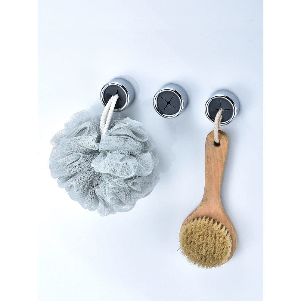 3 Pack Self Adhesive Round Towel Hooks for Kitchen and Bathroom