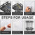 2 Pack Aluminum Adhesive Shower Caddy Corner Shelf Storage Rack for Bathroom