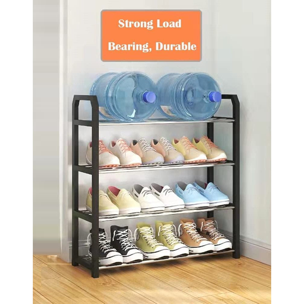 4 tier Shoe Rack Storage Organiser (White)