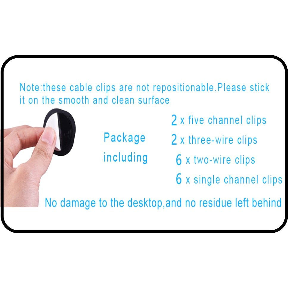 16 Pack Black Cord Organizer Cable Management for Home and Office