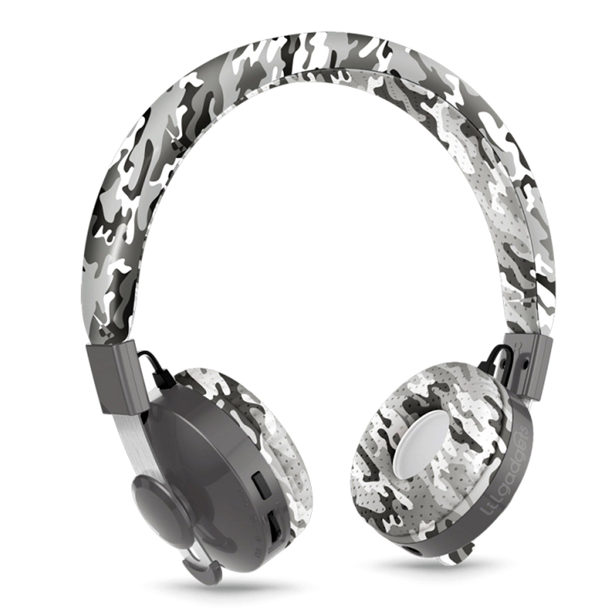 LilGadgets Untangled Pro Premium Children&#39;s Wireless Headphones Snow Camo
