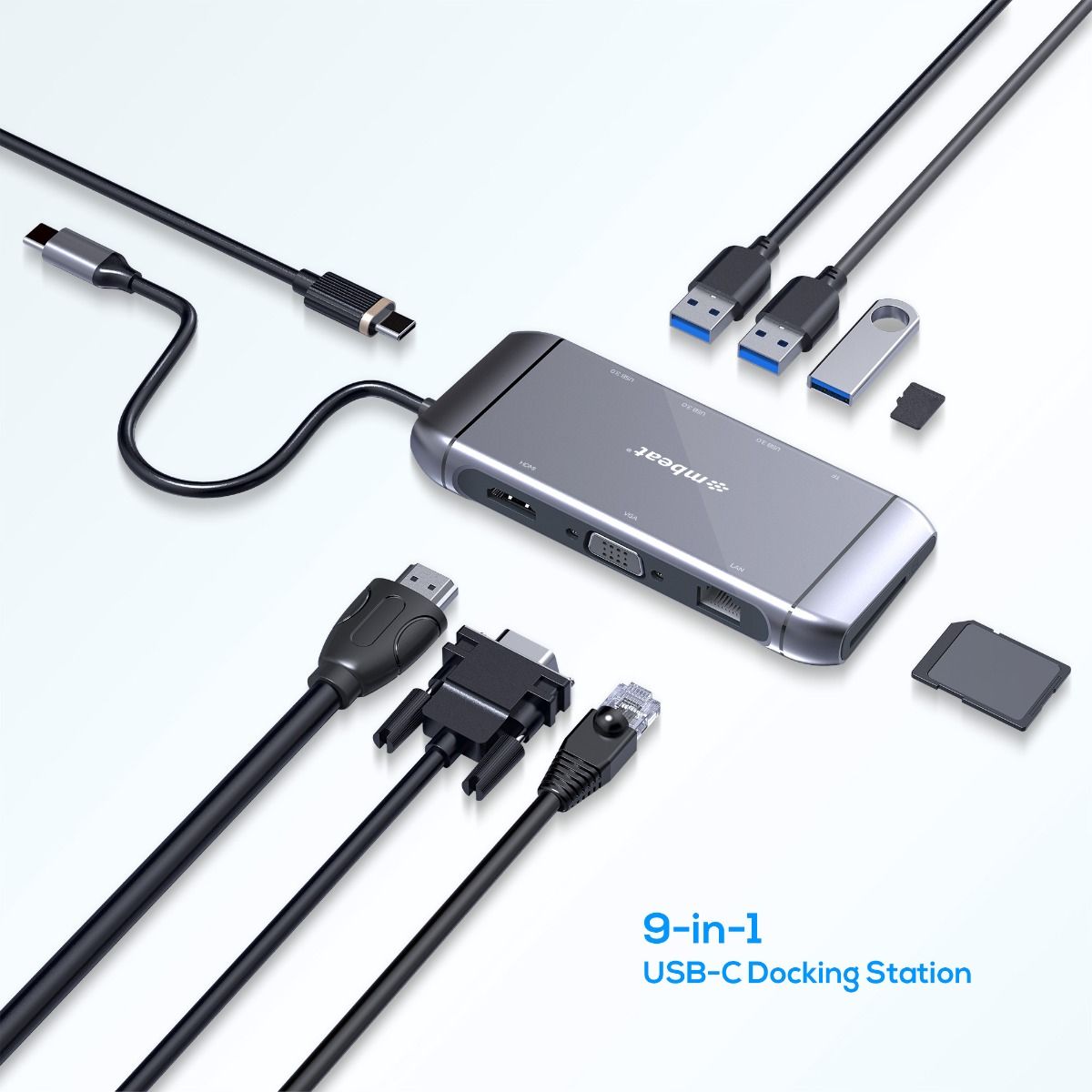 mbeat Elite X9 9-In-1 USB-C Docking Station