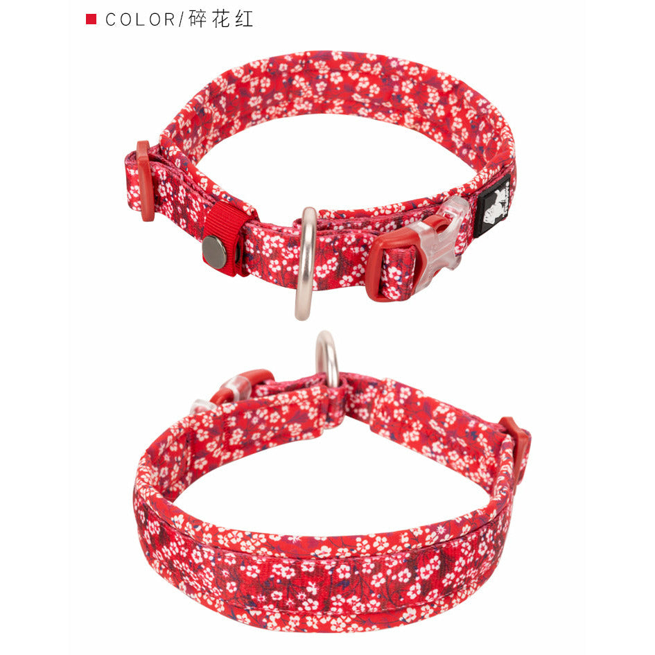 Floral Collar Poppy Red XL