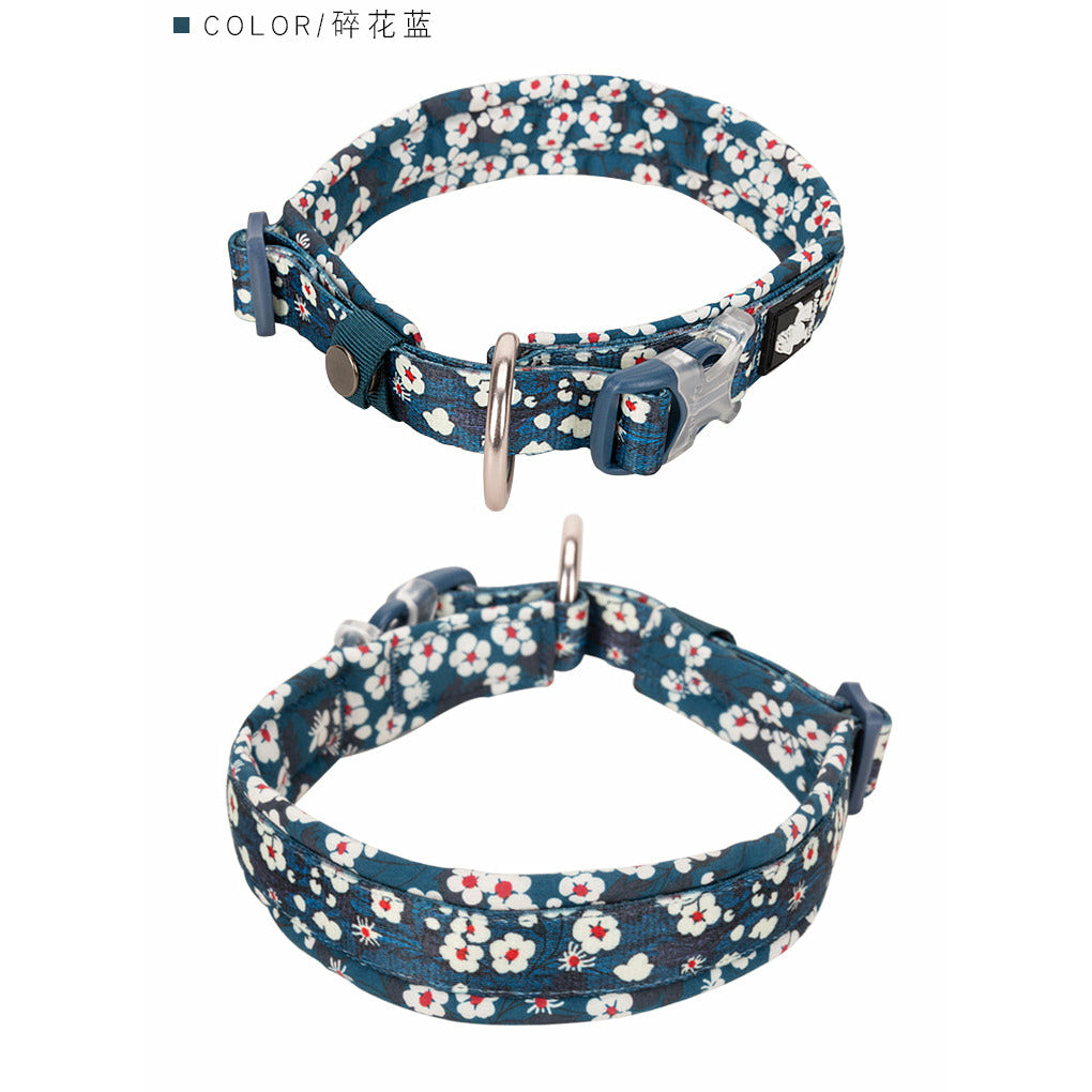 Floral Collar Saxony Blue S