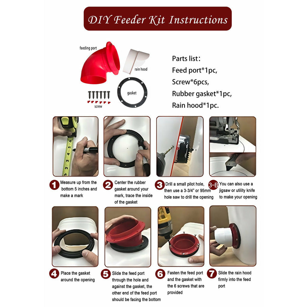 Cheeky Chooka DIY Poultry Feeder Port 4pk