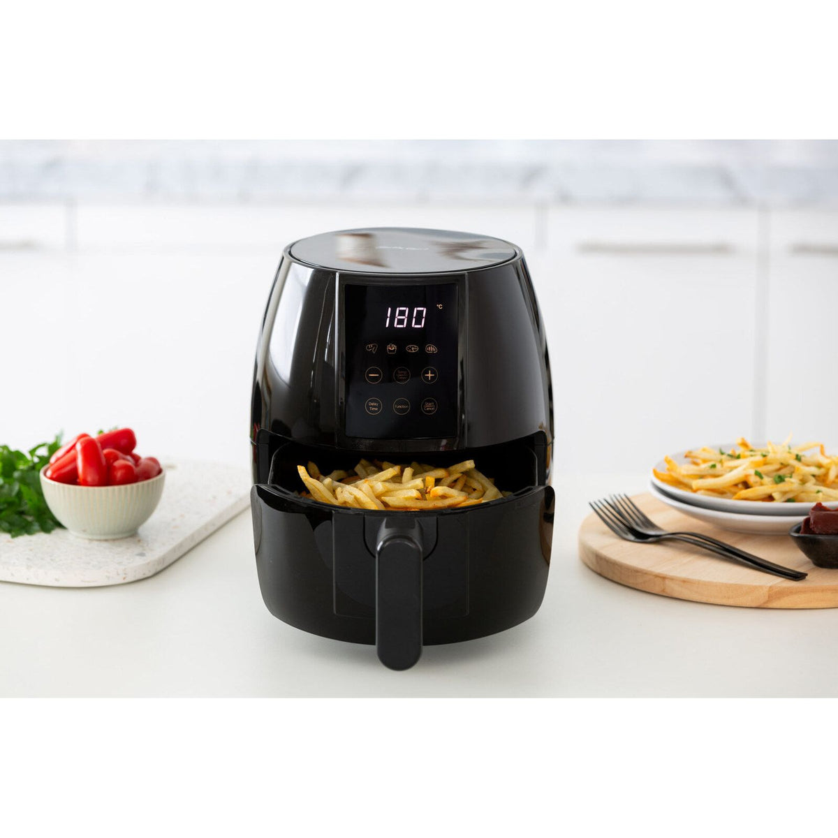 3L Digital Air Fryer w/ 200 C, Non-Stick & Removable Basket