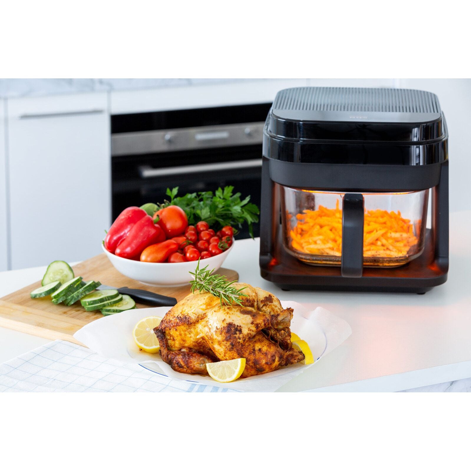 6.5L Glass Digital Air Fryer Oven, 1200W, >200°C, Easy Cleaning