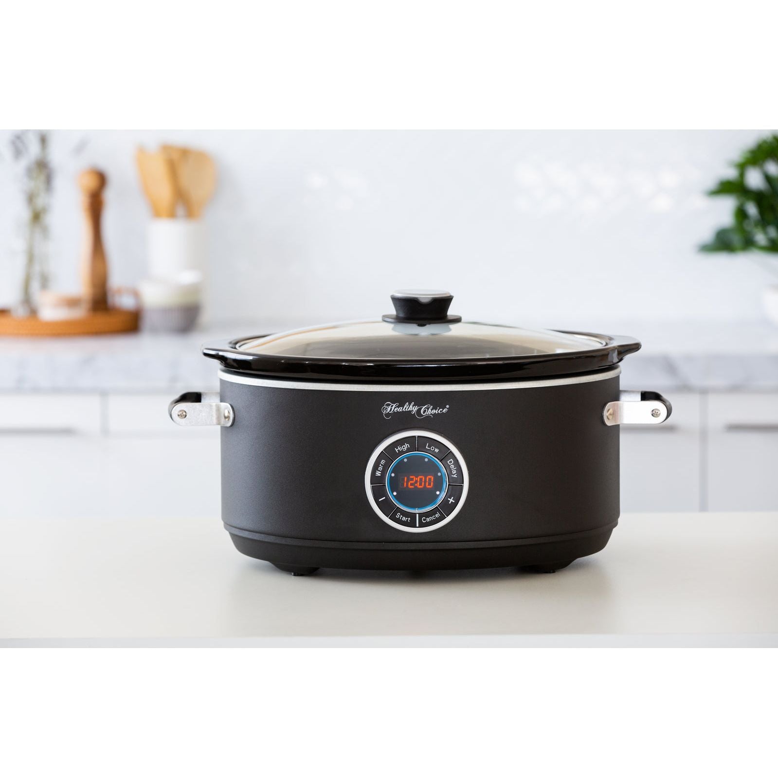 6.5L Digital Slow Cooker w/ Ceramic Pot, 300W, LED, 3 Programs