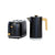 1.7L Kitchen Kettle and 2-Slice Bread Toaster Set in Black with Wood Accents