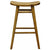 Oval Solid Timber Kitchen Counter Stool (Caramel)