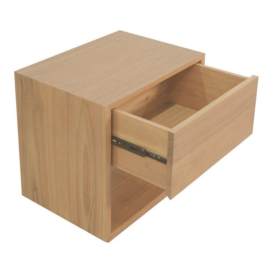 Oscar 1 Drawer Bedside Table (Latte)