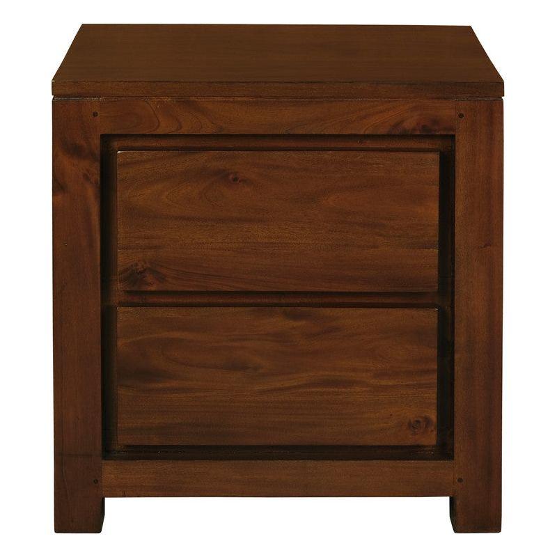 Amsterdam 2 Drawer Bedside Table (Mahogany)