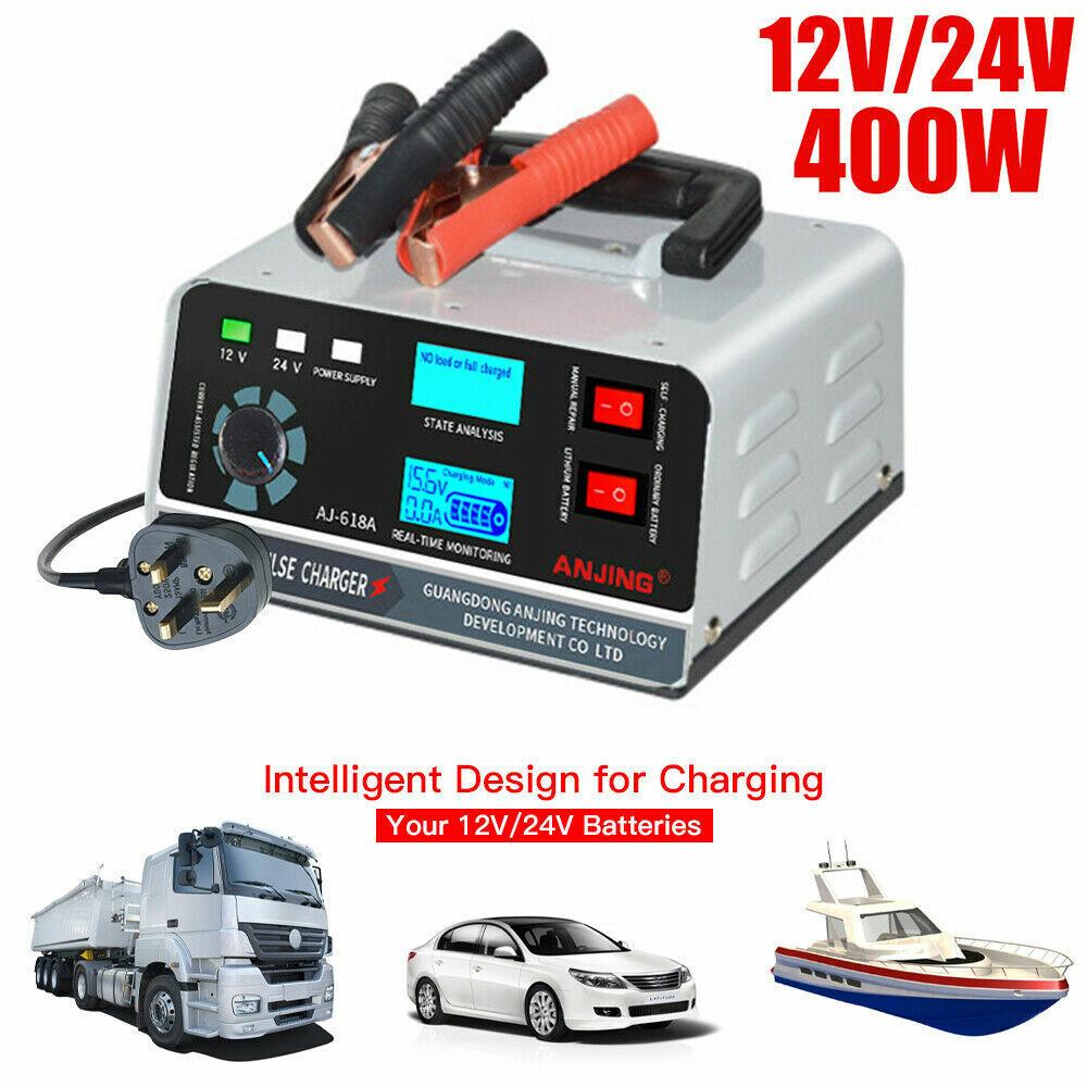 Smart Automatic Car Battery Charger Trickle Pulse Repair Boat Caravan Motorcycle