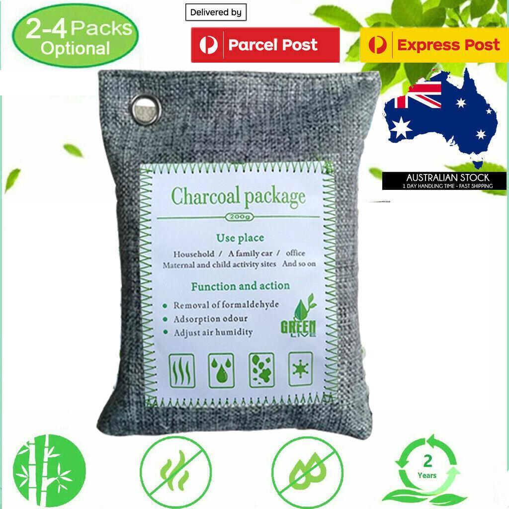 20PCS Air Purifying Bags Activated Bamboo Charcoal Freshener for Car Home Shoes 200g