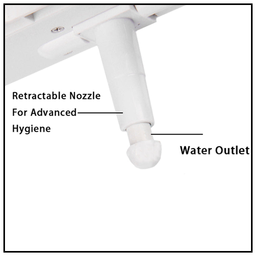 Toilet Bidet Seat Hygiene Water Wash Clean Unisex Easy Attachment Dual Nozzles