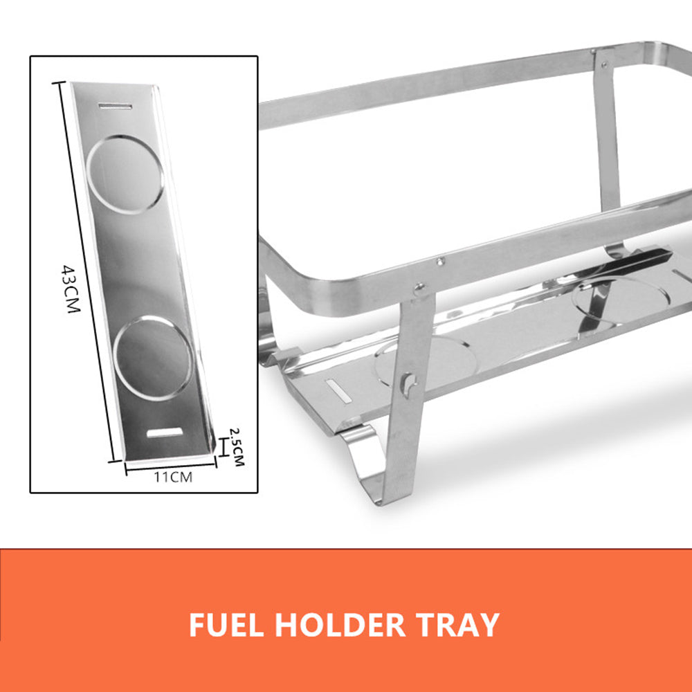 9L Chafing Dish Set Buffet Pan Bain Marie Bow Stainless Steel Food Warmer