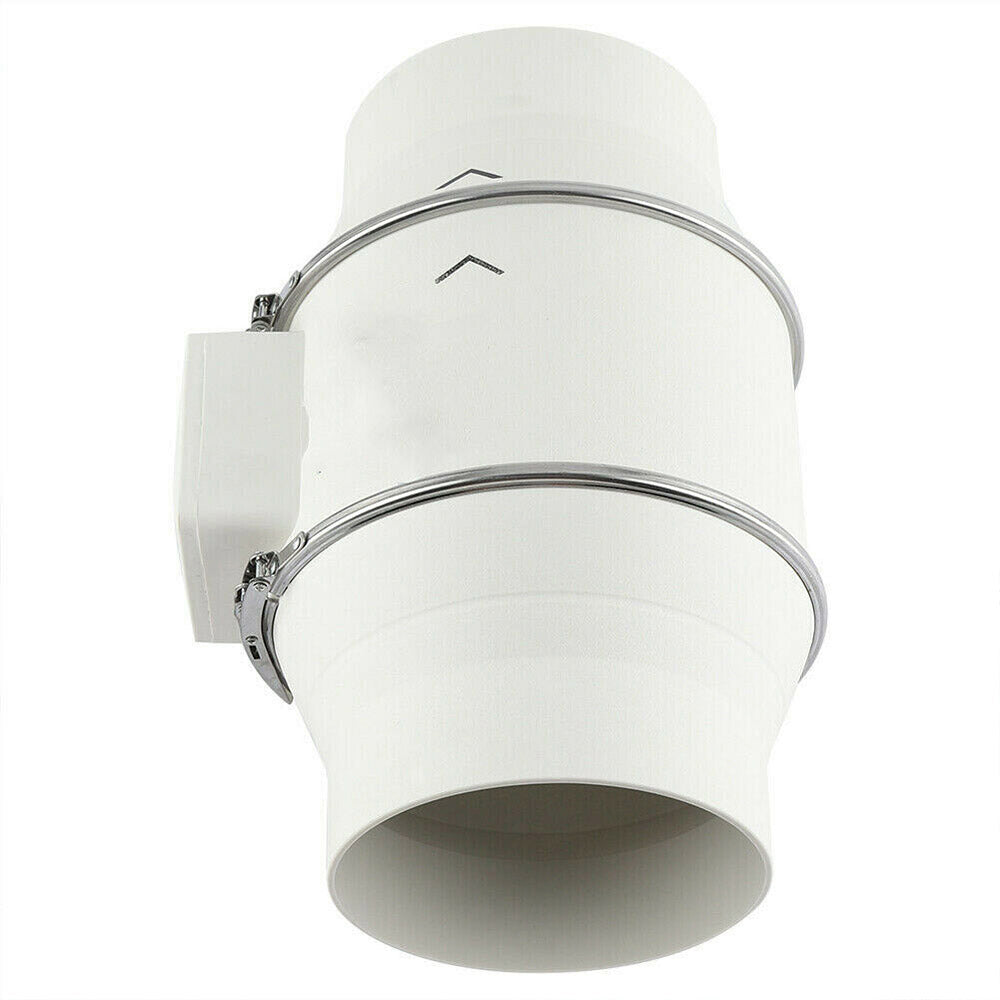 4'' Silent Extractor Fan Duct Hydroponic Inline Exhaust Vent Industrial