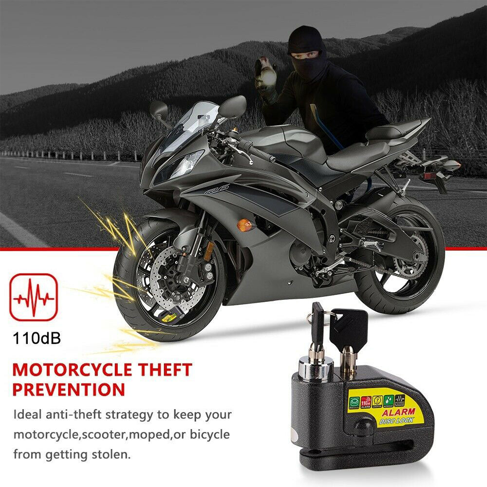 Motorcycle Alarm Disc Lock Brake Handlebar Throttle Grip Lock Bike Security